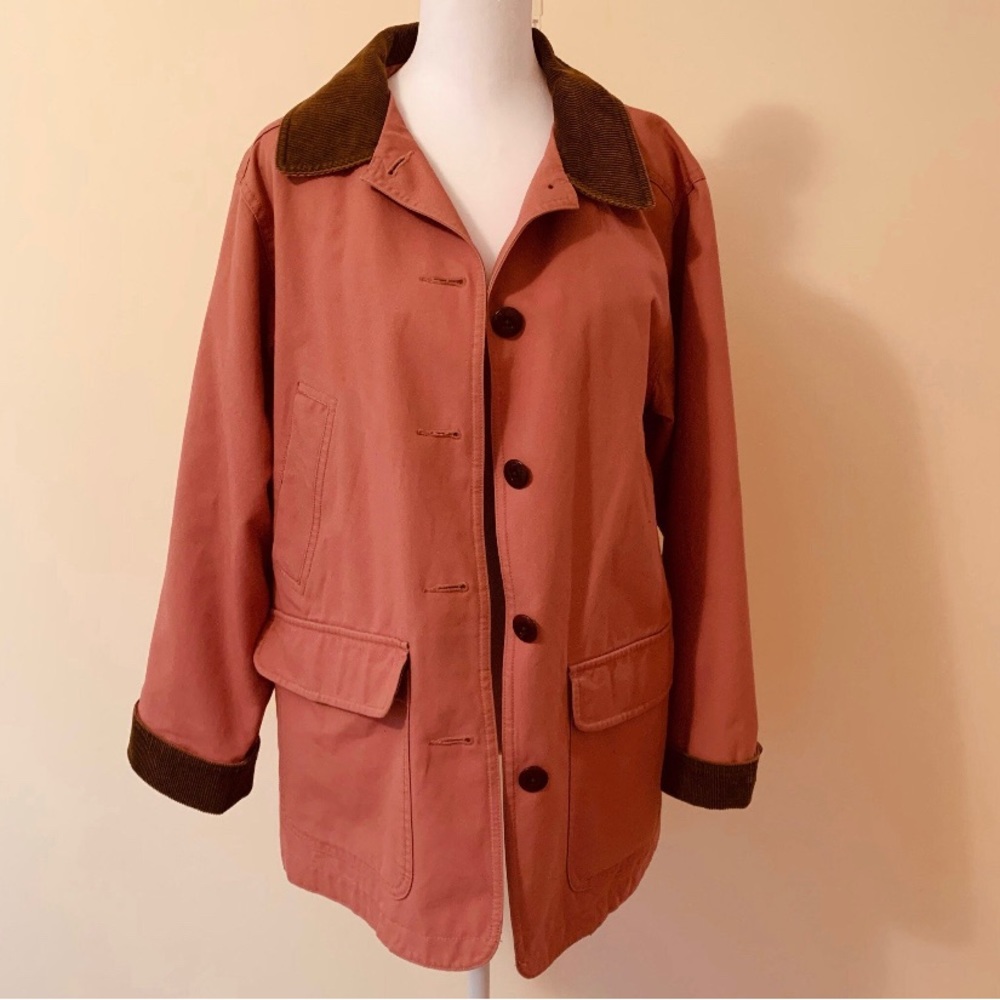Vintage L.L. Bean Pink Jacket with Brown Accents